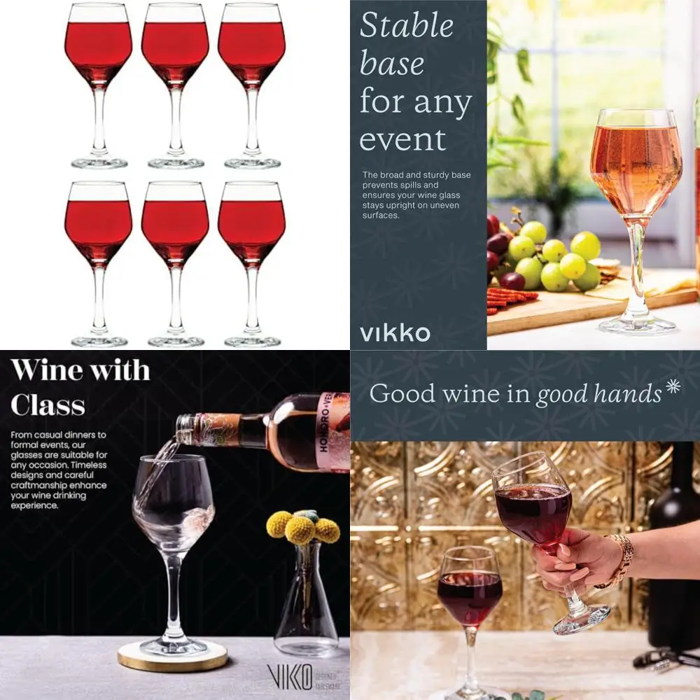 Набор из 12 предметов: прозрачные бокалы для вина с ножом на 8,75 унции для красных и белых вина — толстые и прочные
Набор из 12 предметов: прозрачные бокалы для вина с ножом на 8,75 унции для красных и белых вина — толстые и прочные