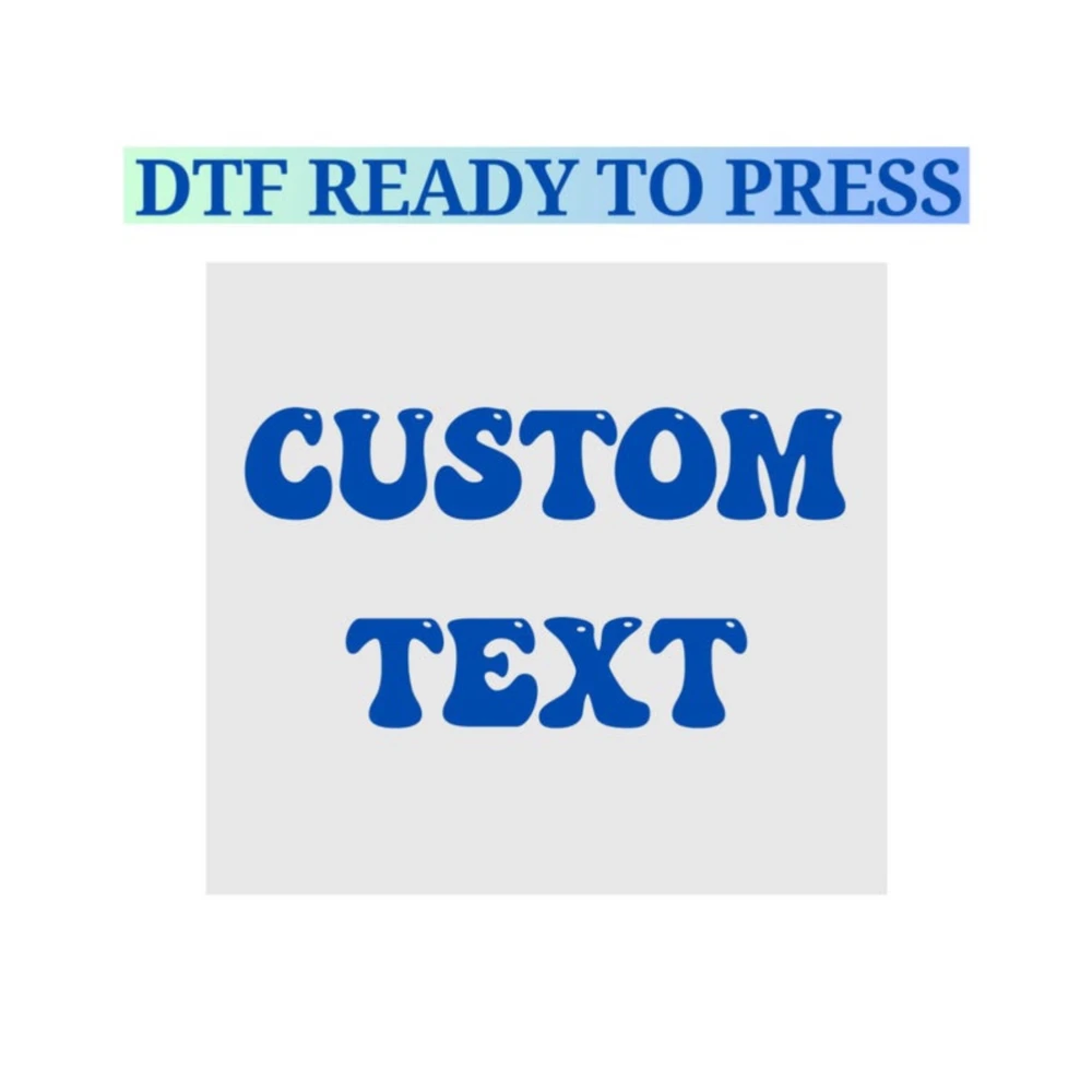 Custom Dtf Transfers Ready to Press for T-Shirts Hoodies Bags, Custom Text Iron on Transfers Vinyl Personalized Designs
Custom Dtf Transfers Ready to Press for T-Shirts Hoodies Bags, Custom Text Iron on Transfers Vinyl Personalized Designs
