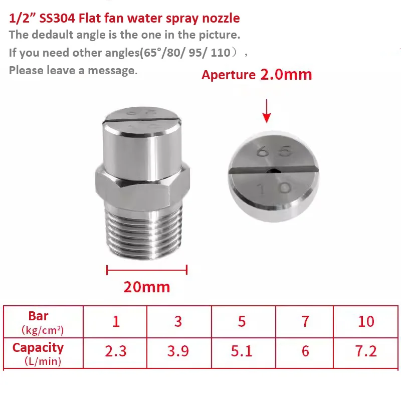 1/2“ Flat Fan Spray Nozzle, 3/8“ High Pressure Stainless Steel water jet nozzles, V jet spray nozzle
1/2“ Flat Fan Spray Nozzle, 3/8“ High Pressure Stainless Steel water jet nozzles, V jet spray nozzle