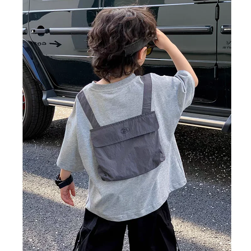 Boys' T-shirts with Short Sleeves, Summer Pure Cotton, New Children's Spliced Half-sleeved Tops
Boys' T-shirts with Short Sleeves, Summer Pure Cotton, New Children's Spliced Half-sleeved Tops