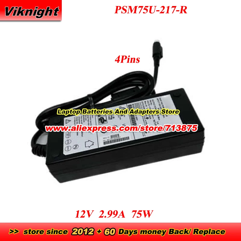 Оригинальный адаптер переменного тока PSM75U-217-R для HUGHES 12V 2.99A 75W 48V 0.82A 1504941-0001 с 4-контактным разъемом для зарядки
Оригинальный адаптер переменного тока PSM75U-217-R для HUGHES 12V 2.99A 75W 48V 0.82A 1504941-0001 с 4-контактным разъемом для зарядки