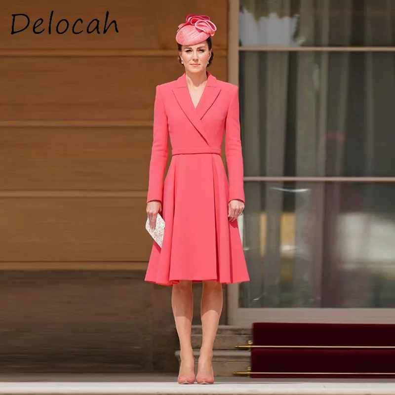 Deloach Spring/Summer Fashion Women's Dress Flip Collar Single Breasted Fold Lace-Up Wide Swing Long Sleeve Slim Fit Suit Dress
Deloach Spring/Summer Fashion Women's Dress Flip Collar Single Breasted Fold Lace-Up Wide Swing Long Sleeve Slim Fit Suit Dress