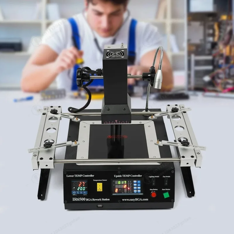 IR6500 BGA Rework Station Infrared Solder Welder System with Closed-loop Temperature Control W/USB Cable for Welding Rpairing
IR6500 BGA Rework Station Infrared Solder Welder System with Closed-loop Temperature Control W/USB Cable for Welding Rpairing