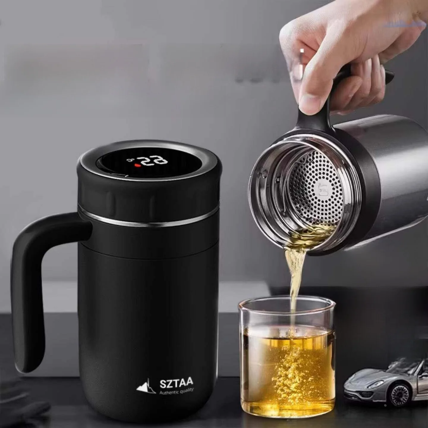 Stainless Steel Insulated Mug with Handle Smart Temperature Display Tea Water Separation for Home Office Tea Brewing
Stainless Steel Insulated Mug with Handle Smart Temperature Display Tea Water Separation for Home Office Tea Brewing