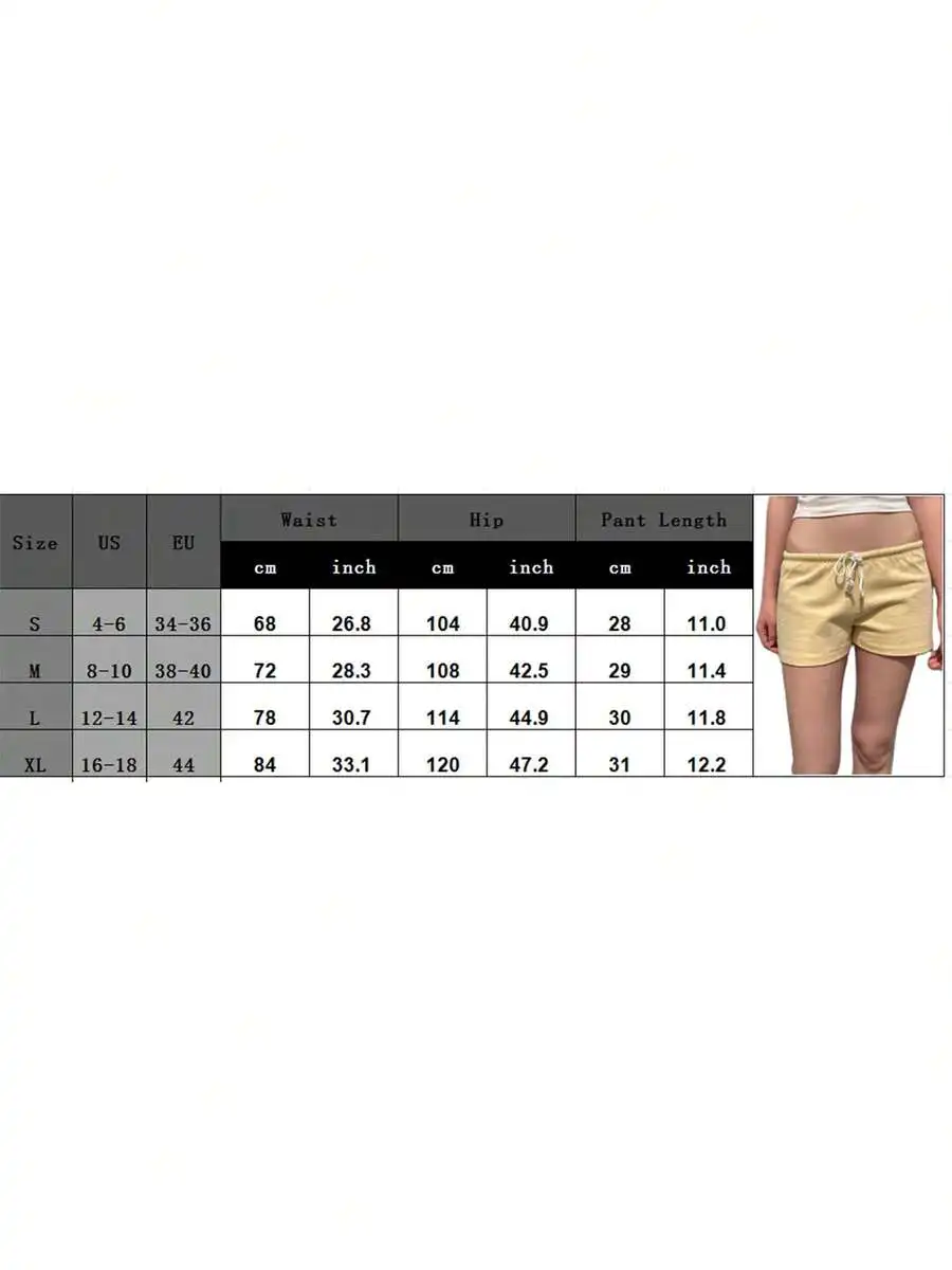 Womens Drawstring Mini Shorts Casual Solid Color Elastic Waist Low Rise Athletic Yoga Running Sweatshorts
Womens Drawstring Mini Shorts Casual Solid Color Elastic Waist Low Rise Athletic Yoga Running Sweatshorts