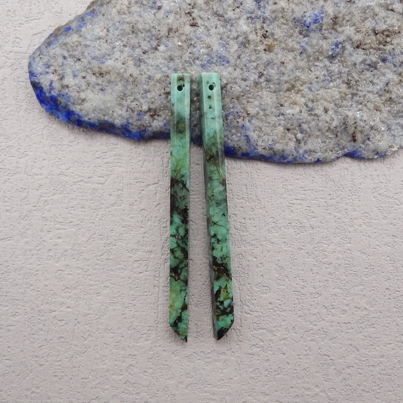 Semiprecious Stones African Turquoise Long Earrings,Natural Gemstone Fashion Jewelry Accessory For Women 56x4x4mm 5g
Semiprecious Stones African Turquoise Long Earrings,Natural Gemstone Fashion Jewelry Accessory For Women 56x4x4mm 5g
