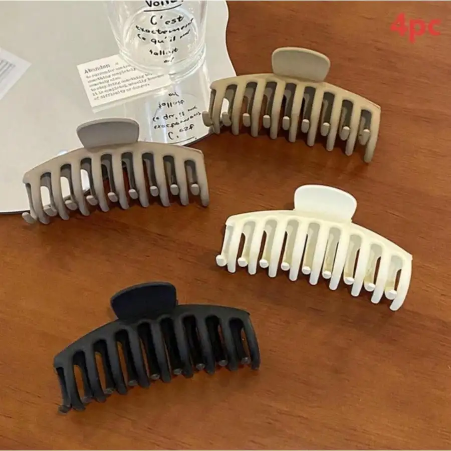 4Pcs Large Matte Hair Jaw Clips, Neutral Cream & Brown Design Hair Clips, Fashionable Hair Accessories For Thick Hair, Ideal For Office, Wedding, Bridal Shower & Gifting
4Pcs Large Matte Hair Jaw Clips, Neutral Cream & Brown Design Hair Clips, Fashionable Hair Accessories For Thick Hair, Ideal For Office, Wedding, Bridal Shower & Gifting
