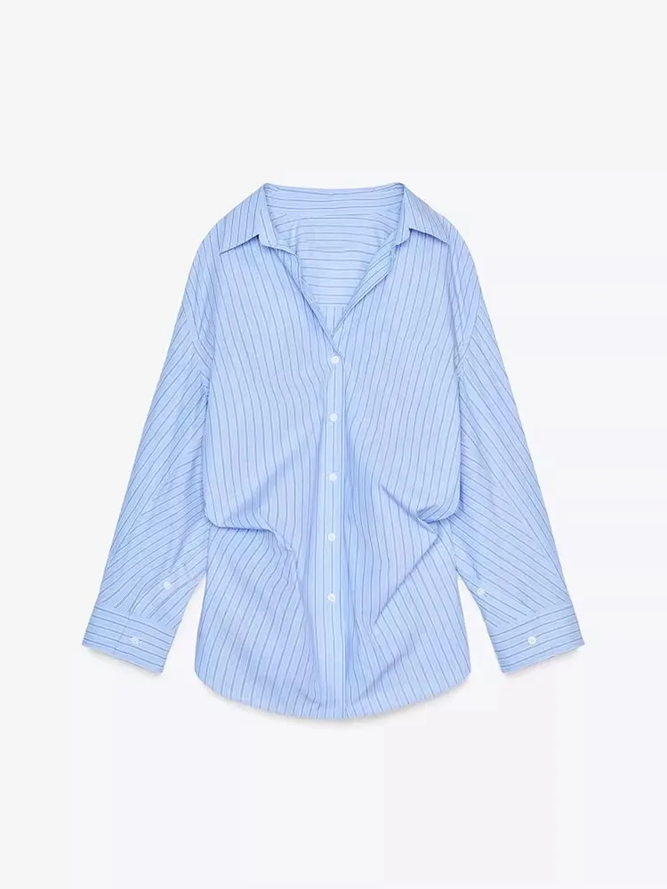 New Summer Women's Sweet Casual Striped Loose Silk irt Comfortable Straight Cut Long Sve V-Ne Busin Commute Wear
New Summer Women's Sweet Casual Striped Loose Silk irt Comfortable Straight Cut Long Sve V-Ne Busin Commute Wear