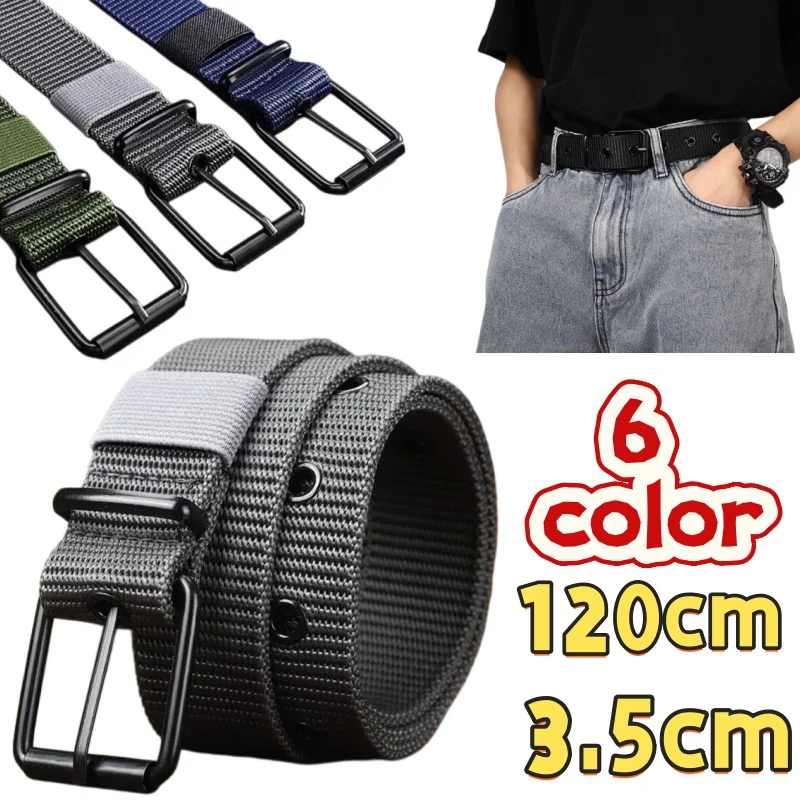 Men's Belt Porous Canvas Pin Buckle Leather Belt Outdoor Sports Belt Women's Trendy Eyelet Belt With Jeans Belt For Men Women
Men's Belt Porous Canvas Pin Buckle Leather Belt Outdoor Sports Belt Women's Trendy Eyelet Belt With Jeans Belt For Men Women