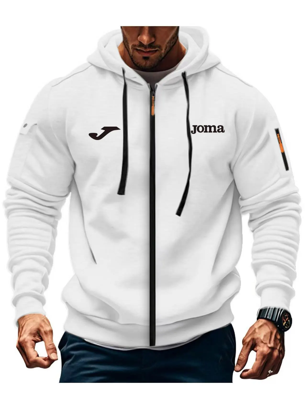 Spring Autumn and Outdoor Fashion Men's Clothing JOMA man Hooded Sweatshirt with Zipper Jacket European Style Loose Fit Suitable
Spring Autumn and Outdoor Fashion Men's Clothing JOMA man Hooded Sweatshirt with Zipper Jacket European Style Loose Fit Suitable