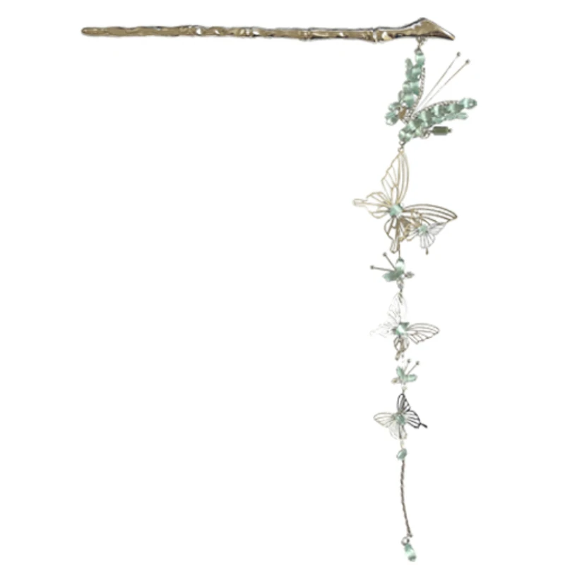New Chinese style temperament green butterfly fringed hairpin fresh retro hanfu step shake
New Chinese style temperament green butterfly fringed hairpin fresh retro hanfu step shake
