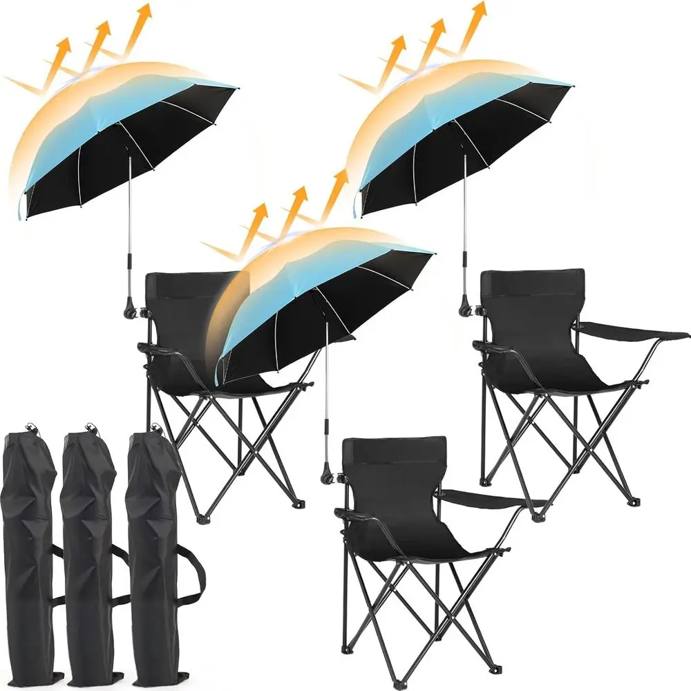3 Set Beach Chair with Adjustable Umbrella or Adult, Low olding Chair Detachable with Armrests Cup Holder, 360 Degree Unil Clamp
3 Set Beach Chair with Adjustable Umbrella or Adult, Low olding Chair Detachable with Armrests Cup Holder, 360 Degree Unil Clamp