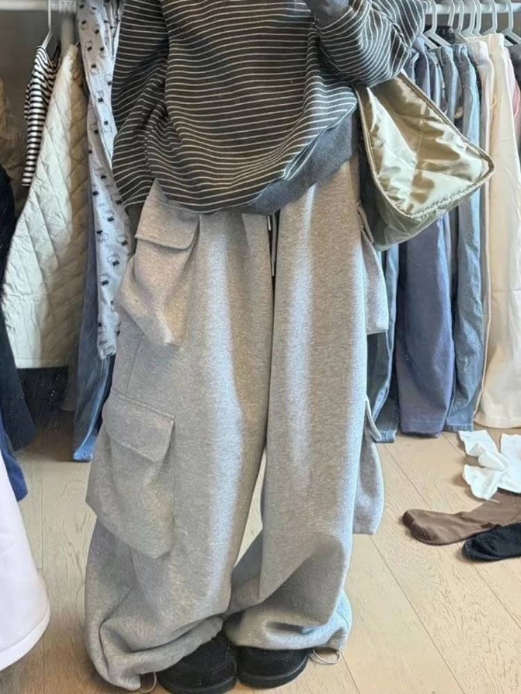HOUZHOU Casual Vintage Gray Cargo Pants Women Oversized Hip Hop Harajuku Sport Trousers Baggy Pink Y2k Retro Wide Leg Sweatpants
HOUZHOU Casual Vintage Gray Cargo Pants Women Oversized Hip Hop Harajuku Sport Trousers Baggy Pink Y2k Retro Wide Leg Sweatpants