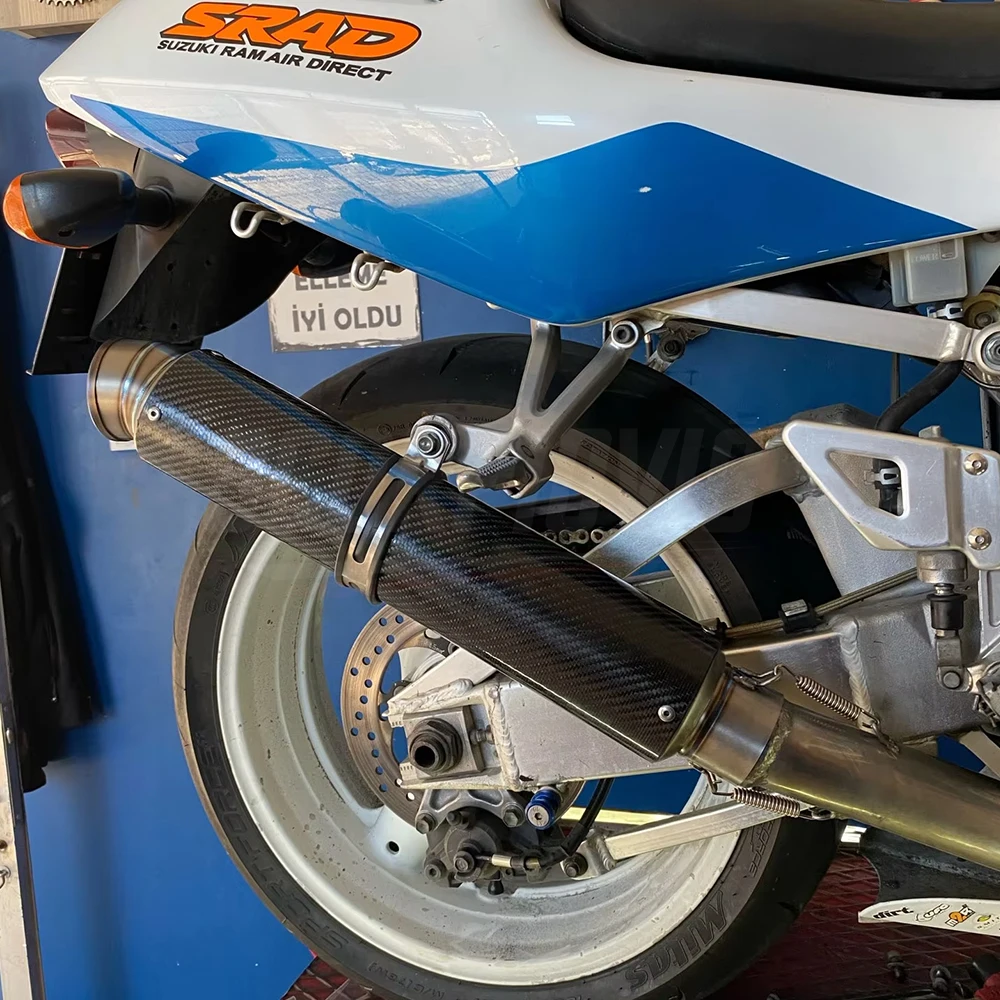 Universal Motorcycle Exhaust GP Carbon Muffler Pipe With DB Killer for Z1000 CBR600RR TNT600 FZ8 GSR600 GSXR1300 450/490/550MM
Universal Motorcycle Exhaust GP Carbon Muffler Pipe With DB Killer for Z1000 CBR600RR TNT600 FZ8 GSR600 GSXR1300 450/490/550MM