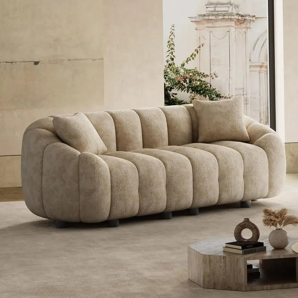 Luxury Oversized Minimalistic 3-Seater Chenille Couch, Extra Deep Seat, Light Brown
Luxury Oversized Minimalistic 3-Seater Chenille Couch, Extra Deep Seat, Light Brown