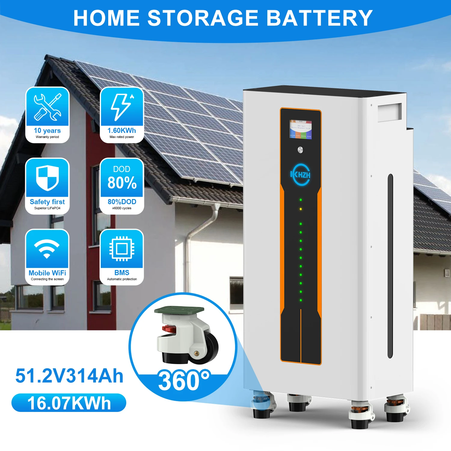 Hot Sales Lifepo4 Battery 51.2V 15Kwh 280Ah 300Ah 314Ah Best Power Wall Lithium Solar System De 48V for Energy Storage Batteries
Hot Sales Lifepo4 Battery 51.2V 15Kwh 280Ah 300Ah 314Ah Best Power Wall Lithium Solar System De 48V for Energy Storage Batteries
