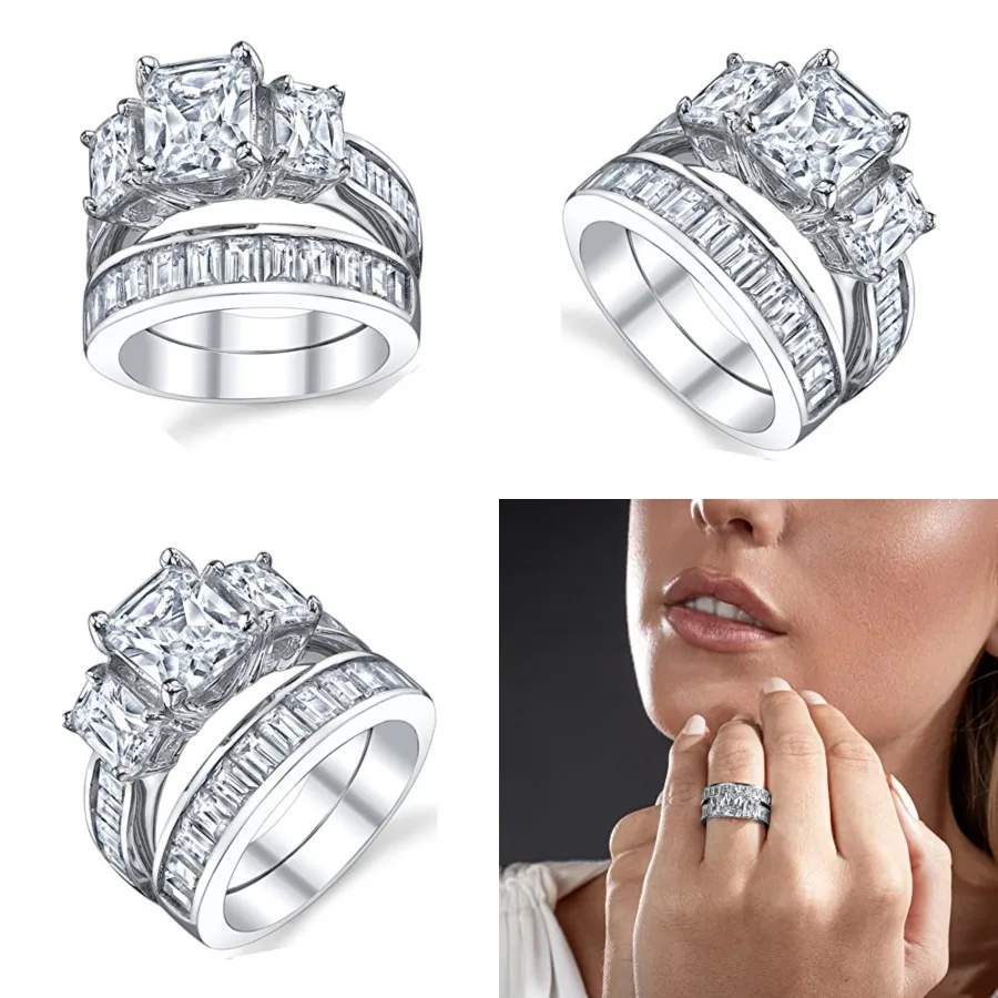 Metal Masters 2 Carat.2 Sterling Silver Radiant Cut Cubic Zirconia CZ Women's Engagement Ring Set Sizes to
Metal Masters 2 Carat.2 Sterling Silver Radiant Cut Cubic Zirconia CZ Women's Engagement Ring Set Sizes to
