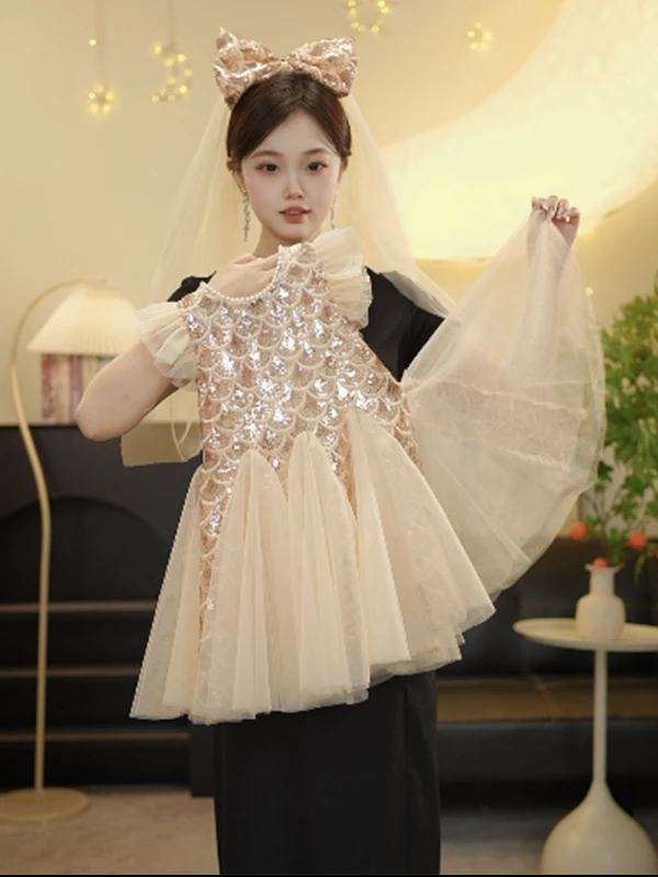 Summer Dr Girls Lace Svel Sparkling Mermaid Princ Skirt Faionable Baby Girl Clothing Commute Sle Other Material
Summer Dr Girls Lace Svel Sparkling Mermaid Princ Skirt Faionable Baby Girl Clothing Commute Sle Other Material