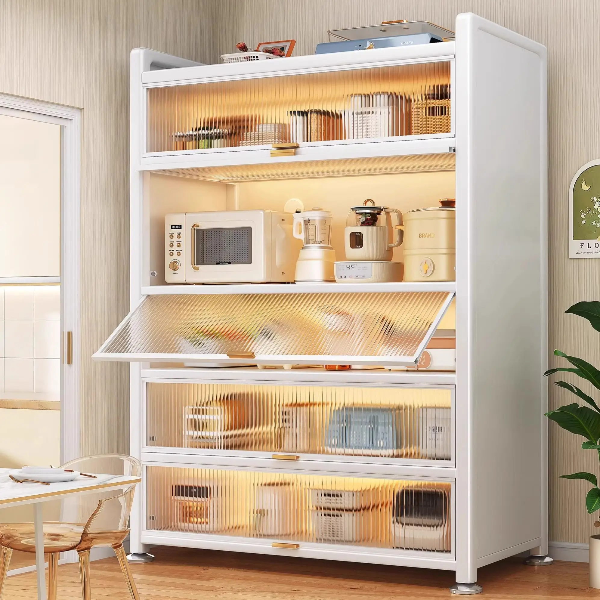 Kitchen shelves Floor-to-ceiling multi-layer household storage cabinets Wide dustproof multi-functional bowls Edge cabinets
Kitchen shelves Floor-to-ceiling multi-layer household storage cabinets Wide dustproof multi-functional bowls Edge cabinets