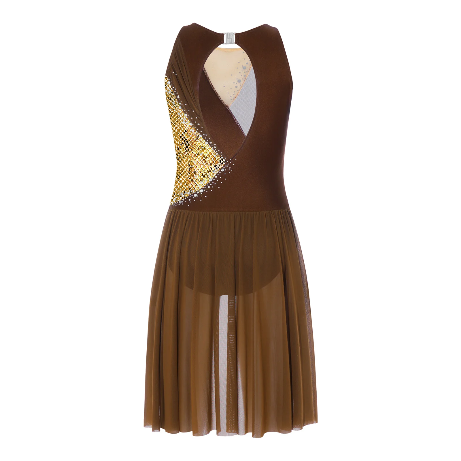 Women Samba Rumba Leotard Sequins Rhinestone Mesh Skirt Backless Ruched Bodysuit Stretchy Sparkly for Stage Competition Dance
Women Samba Rumba Leotard Sequins Rhinestone Mesh Skirt Backless Ruched Bodysuit Stretchy Sparkly for Stage Competition Dance