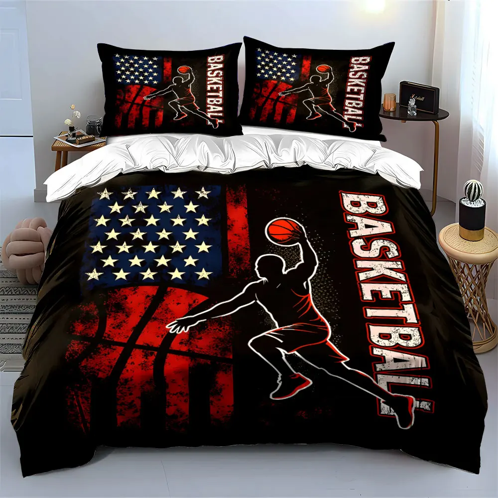 Basketball and American Flag Elements Printed Duvet Cover Set 1 Duvet Cover+2 Pillowcase Multi Size Bedroom Bedding Decoration
Basketball and American Flag Elements Printed Duvet Cover Set 1 Duvet Cover+2 Pillowcase Multi Size Bedroom Bedding Decoration