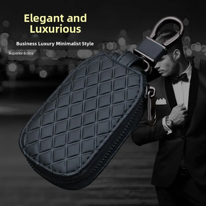 Genuine Cowhide Key Holder for Men Diamond Pattern Universal Car Remote Control Storage Bag Home Keys Case Lo Key Bag
Genuine Cowhide Key Holder for Men Diamond Pattern Universal Car Remote Control Storage Bag Home Keys Case Lo Key Bag