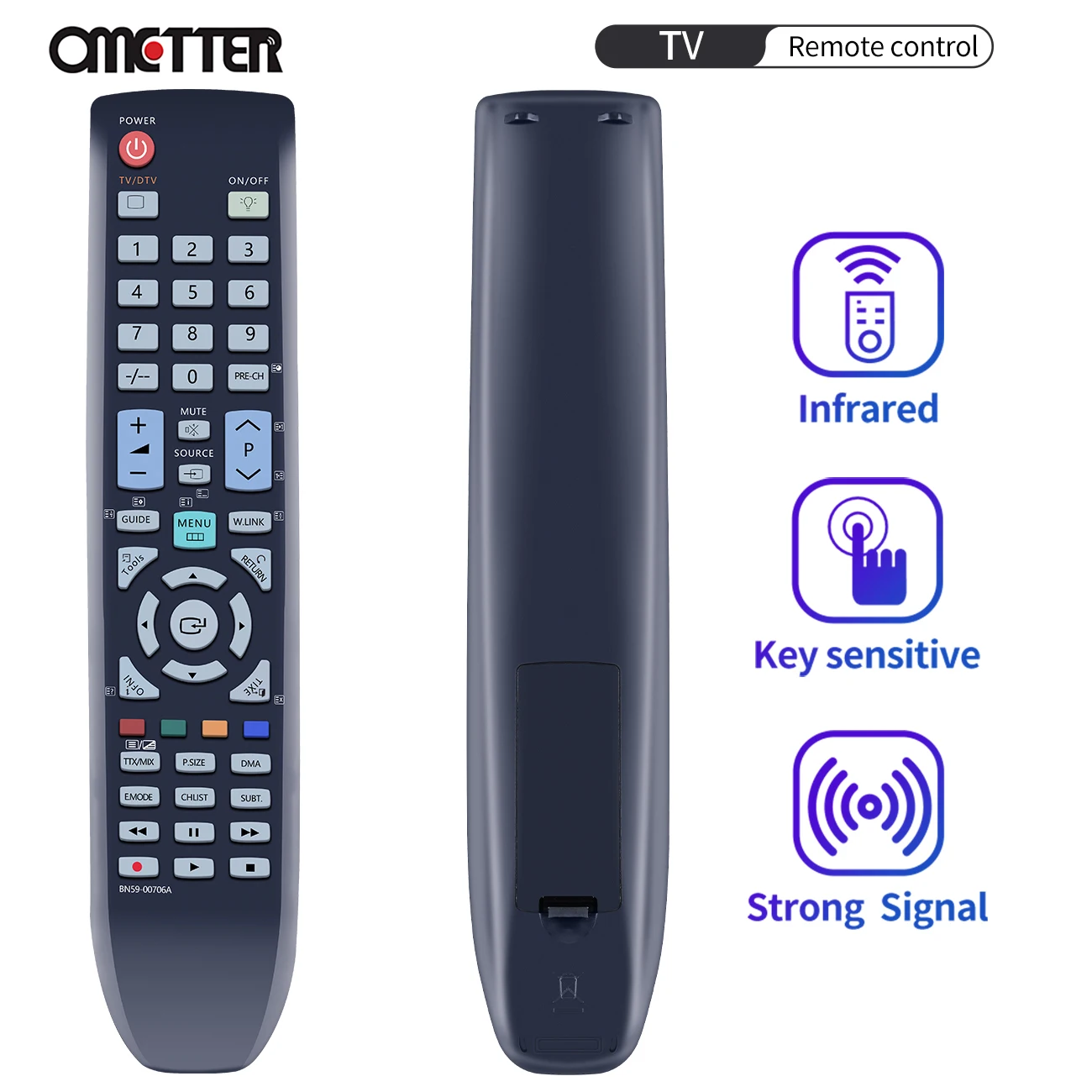 Original Remote Control for TV Samsung BN59-00706A LE32A656 LE37A696 LE40A615 LE46A696M1W
Original Remote Control for TV Samsung BN59-00706A LE32A656 LE37A696 LE40A615 LE46A696M1W