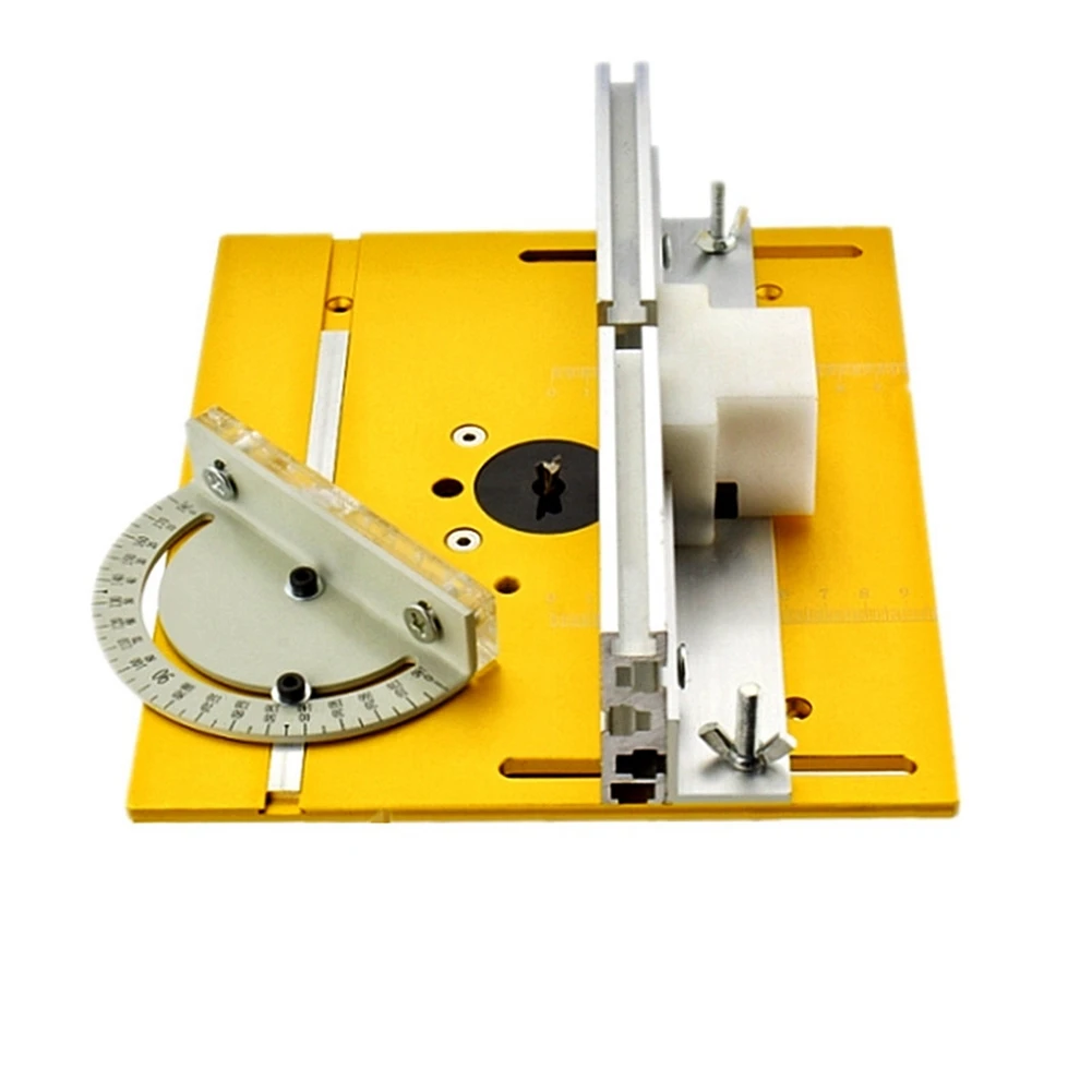 Router Table Insert Plate Miter Gauge for Woodworking Benches Table Saw Multifunctional Trimmer Engraving Machine-Gold
Router Table Insert Plate Miter Gauge for Woodworking Benches Table Saw Multifunctional Trimmer Engraving Machine-Gold