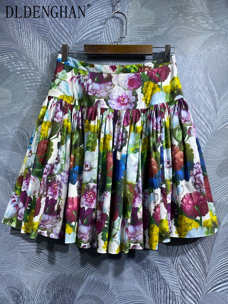 DLDENGHAN Spring Cotton Skirt Women High Waiste Floral Print Vintage Mini Skirt Fashion Designer New
DLDENGHAN Spring Cotton Skirt Women High Waiste Floral Print Vintage Mini Skirt Fashion Designer New