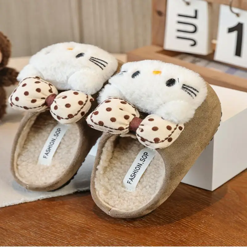 Hot Sanrio Hello Kitty Girl Kawaii Autumn and Winter Slippers Student Fashion Cartoon Anime Child Keep Warm Cotton Slippers New
Hot Sanrio Hello Kitty Girl Kawaii Autumn and Winter Slippers Student Fashion Cartoon Anime Child Keep Warm Cotton Slippers New