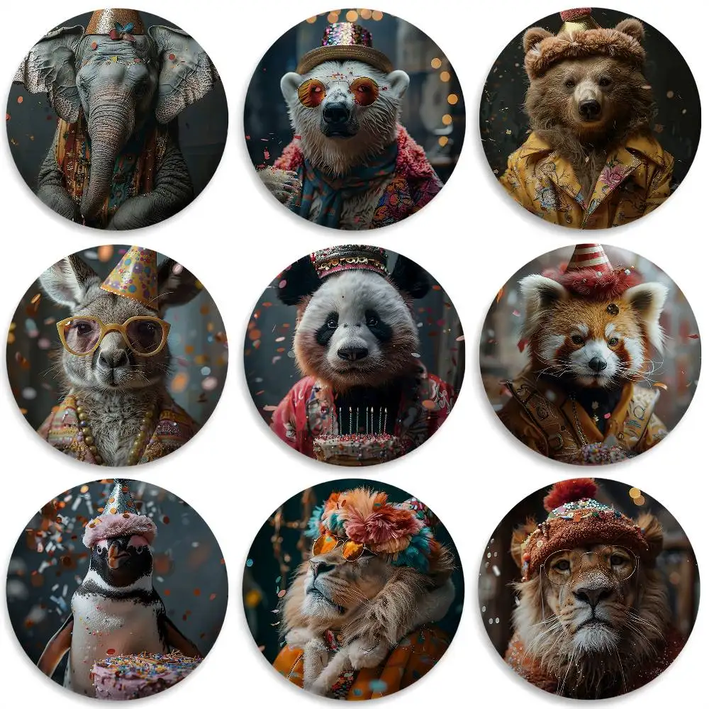 Cute Animal Friends Birthday Gift Badges Round Exquisite Badge Brooches Creative Pins For Clothes Hat Backpack Gift Accessories
Cute Animal Friends Birthday Gift Badges Round Exquisite Badge Brooches Creative Pins For Clothes Hat Backpack Gift Accessories