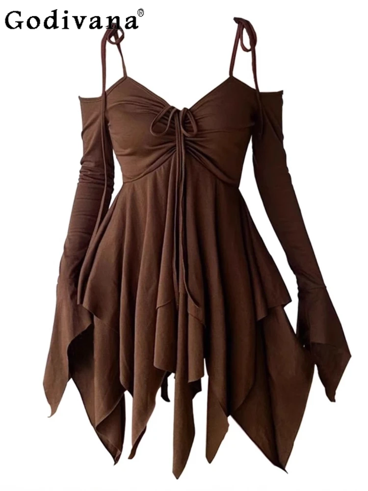 L-4XL Large Size European American Ruffles Black Irregular Suspender Dress Women's Spring Temperament Sexy Lace-Up Short Dresses
L-4XL Large Size European American Ruffles Black Irregular Suspender Dress Women's Spring Temperament Sexy Lace-Up Short Dresses
