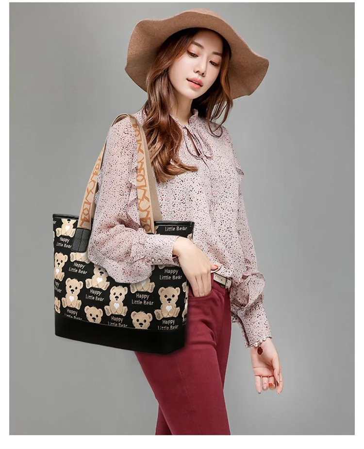 2024 New Korean Fashion Large Capacity Canvas Bag Women's Handheld Shoulder Bag for Work and Commuting Simple Casual Bear Bag
2024 New Korean Fashion Large Capacity Canvas Bag Women's Handheld Shoulder Bag for Work and Commuting Simple Casual Bear Bag