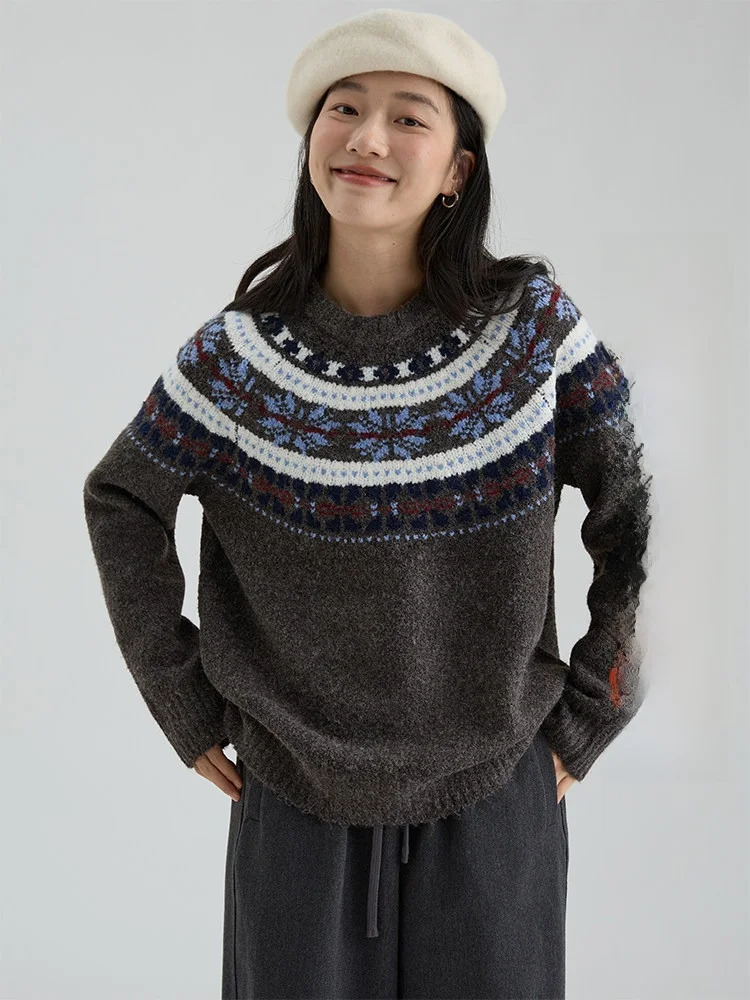 Dwind round Ne Splicing Knitted Sweater Women's Loose Commute Sle Autumn Winter New Arrival Warm Thermal Faion
Dwind round Ne Splicing Knitted Sweater Women's Loose Commute Sle Autumn Winter New Arrival Warm Thermal Faion