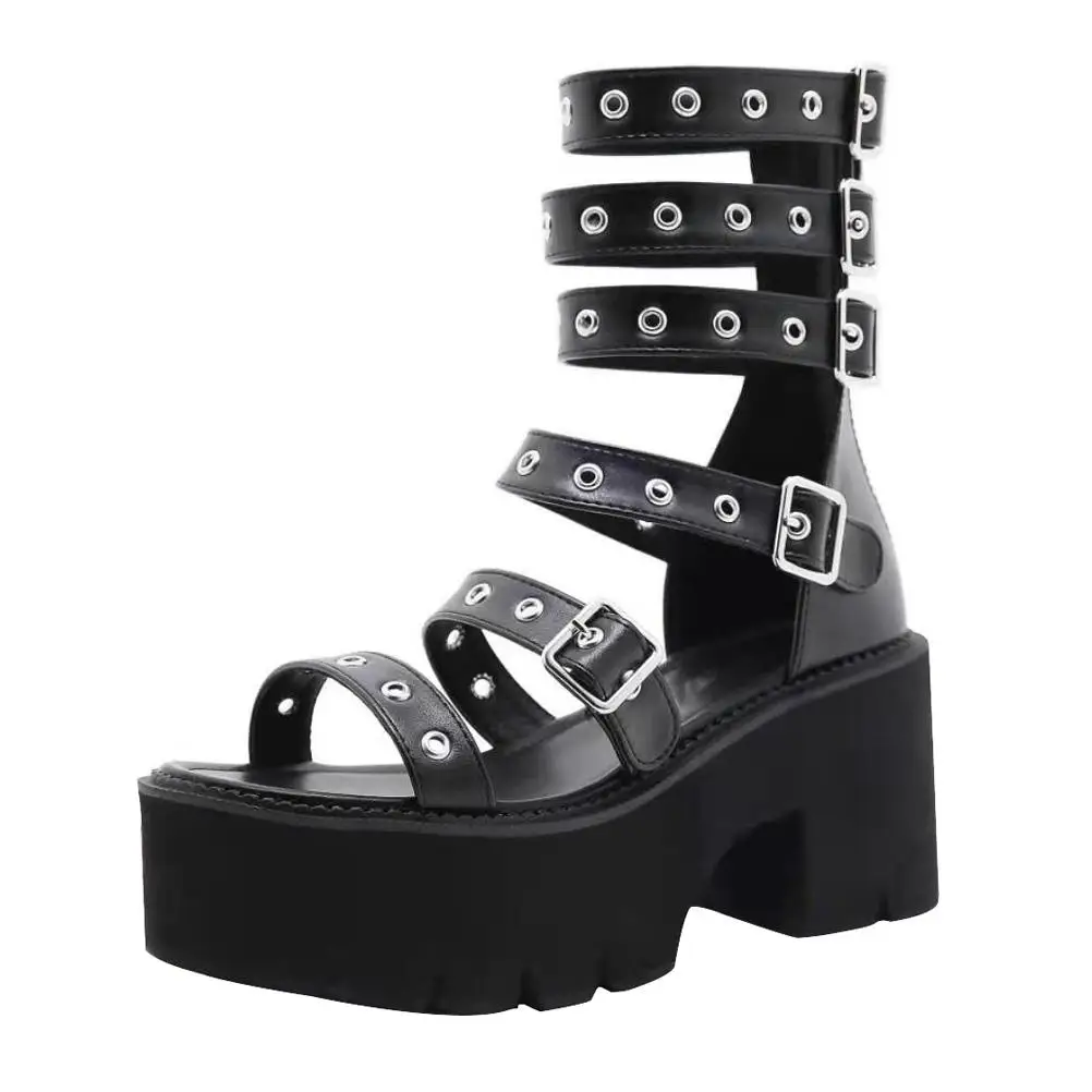 Thick Bottom Rubber Sole High Heel Beach Shoes Chunky Heel 5_5cm Front 8cm Back 16cm Shaft Stylish Fashion Summer
Thick Bottom Rubber Sole High Heel Beach Shoes Chunky Heel 5_5cm Front 8cm Back 16cm Shaft Stylish Fashion Summer