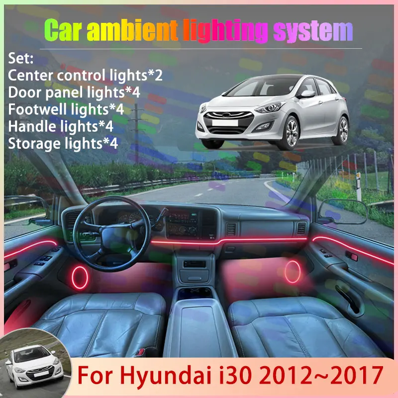 For Hyundai i30 2012~2017 2013 Elantra GT GR MK2 2/18 in 1 Car Atmosphere Light Lamp RGB Shade Ensemble Streamer Atmosphere Set
For Hyundai i30 2012~2017 2013 Elantra GT GR MK2 2/18 in 1 Car Atmosphere Light Lamp RGB Shade Ensemble Streamer Atmosphere Set