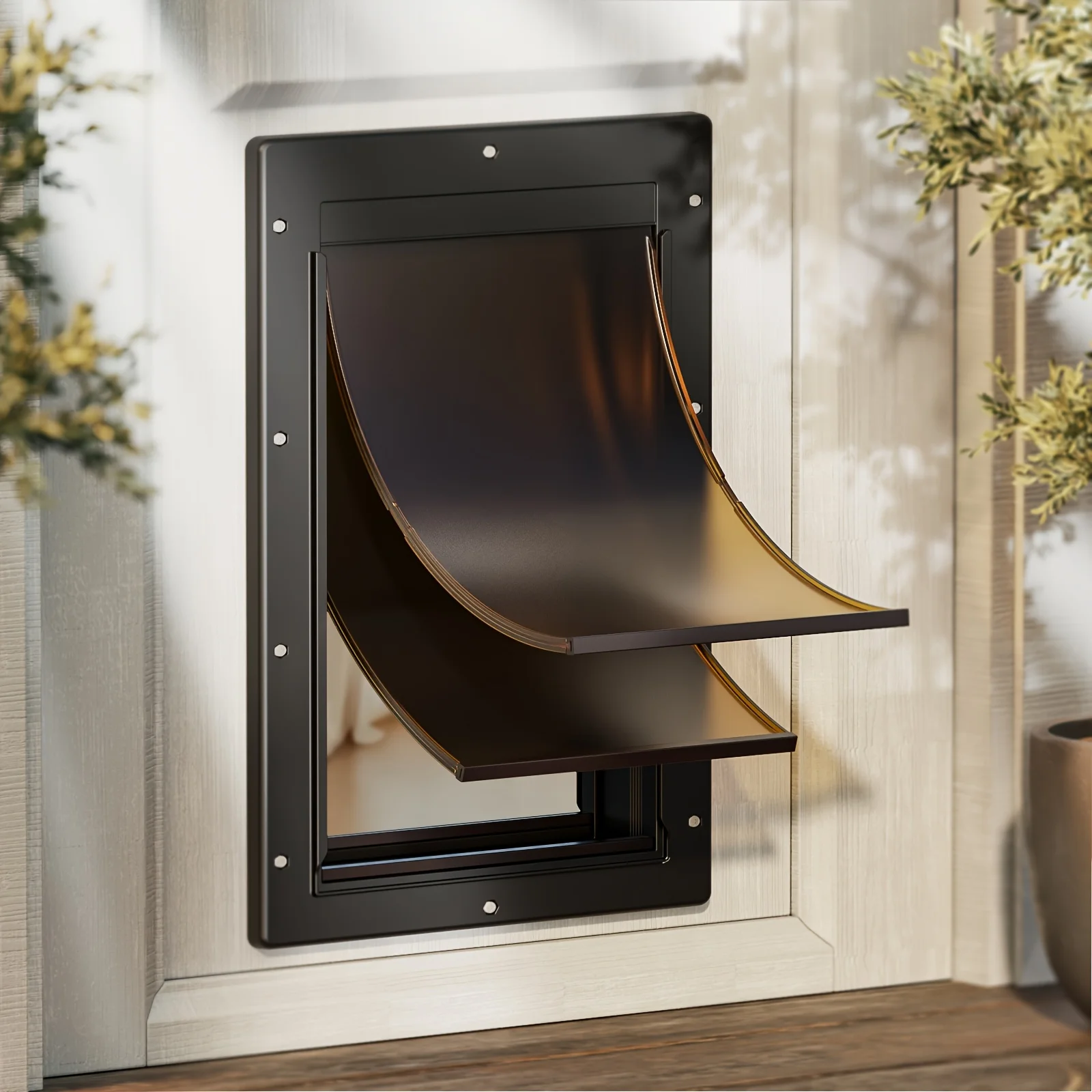 Strong Plastic Dog Door, Large Doggy Door, Doggie Door for Easy Install in Interior And Exterior Doors Or Wall, Double Magnetic Flaps, Closing Panel, Suitable for Pets Weighing Between 45Lb And 100Lb (Black)
Strong Plastic Dog Door, Large Doggy Door, Doggie Door for Easy Install in Interior And Exterior Doors Or Wall, Double Magnetic Flaps, Closing Panel, Suitable for Pets Weighing Between 45Lb And 100Lb (Black)