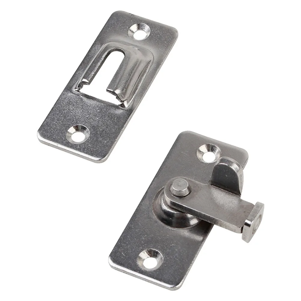 1 Set Stainless Steel Latch Durable Door Bolt Lock For Indoor Outdoor Thickened Fixed Rod 90 Degree Lock For Barn Door Garage 
1 Set Stainless Steel Latch Durable Door Bolt Lock For Indoor Outdoor Thickened Fixed Rod 90 Degree Lock For Barn Door Garage