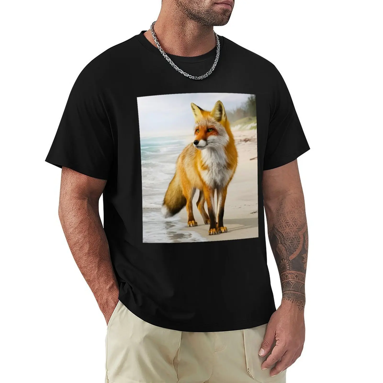 Fox Portrait. beach view T-Shirt summer top cheap stuff plain t shirt men 100℅ cotton
Fox Portrait. beach view T-Shirt summer top cheap stuff plain t shirt men 100℅ cotton
