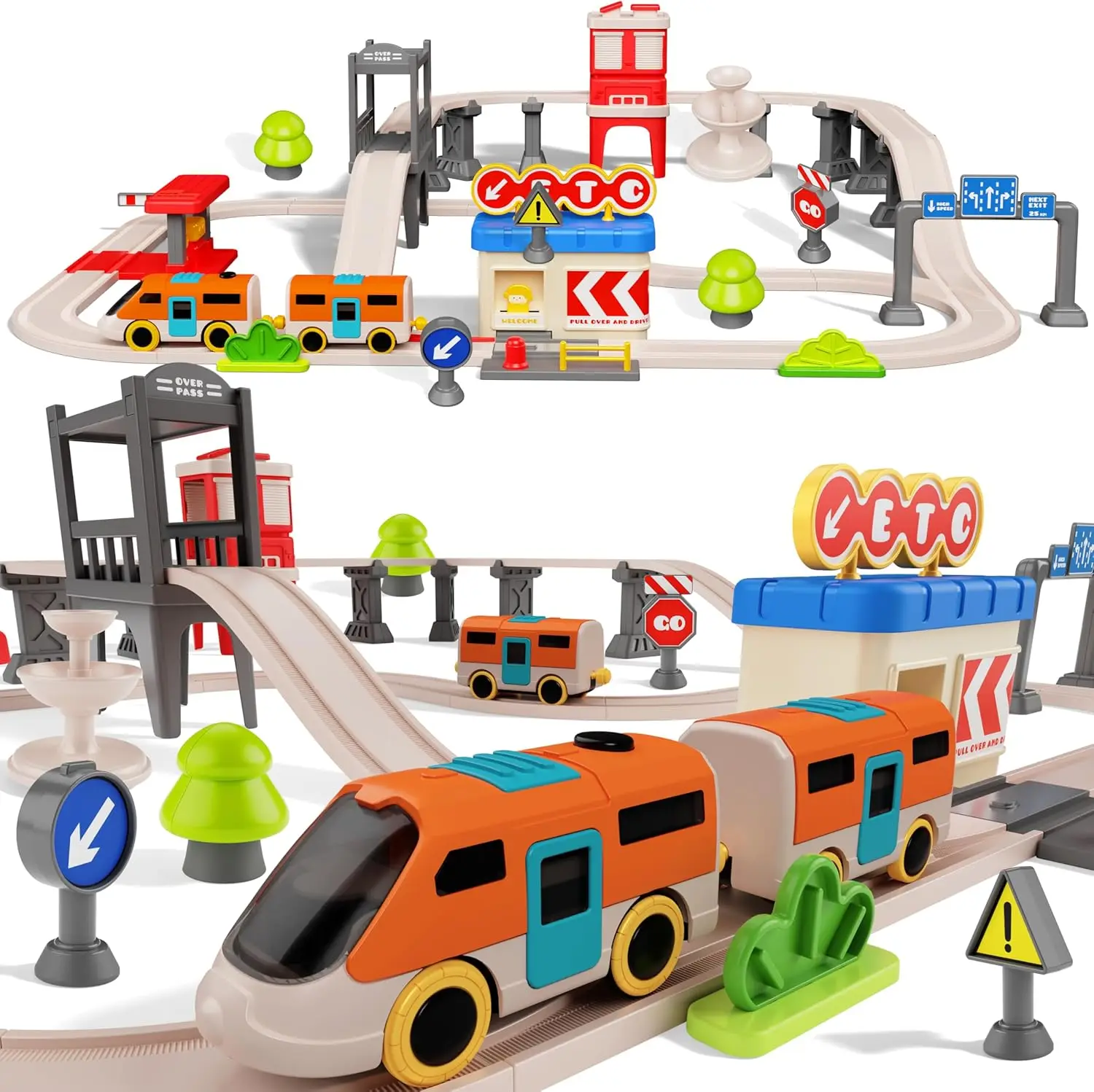 TOPLIVING Urban Rail Train Set for Kids,55 pcs Electric Train Set Simulate City Transport System,Educational Toys for Toddler
TOPLIVING Urban Rail Train Set for Kids,55 pcs Electric Train Set Simulate City Transport System,Educational Toys for Toddler