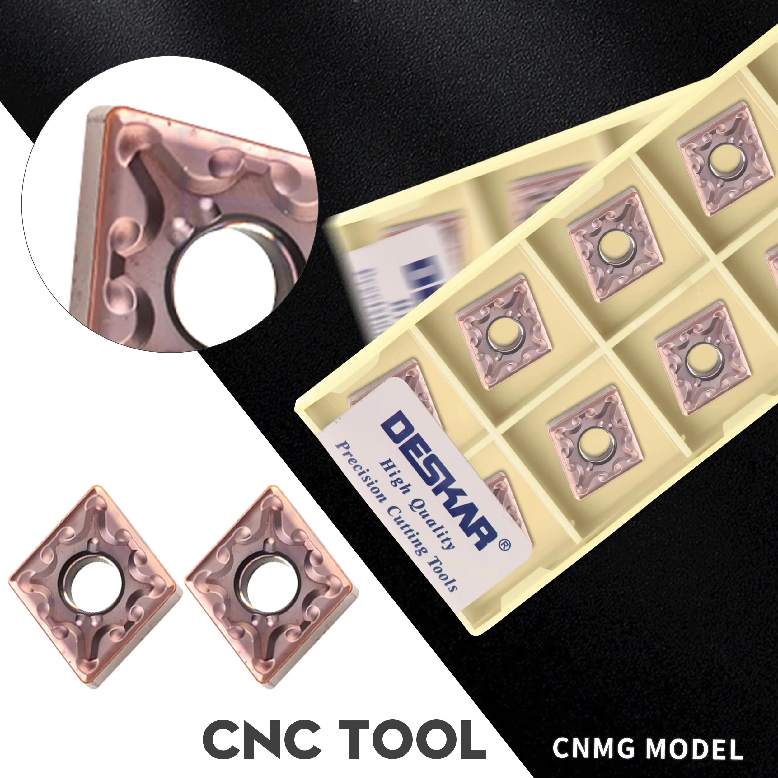 DESKAR Numerical Control Lathe Rhomb Shaped Outer Circle Turning Inserts For Stainless Steel Processing CNMG120404/08 MA LF6018
DESKAR Numerical Control Lathe Rhomb Shaped Outer Circle Turning Inserts For Stainless Steel Processing CNMG120404/08 MA LF6018