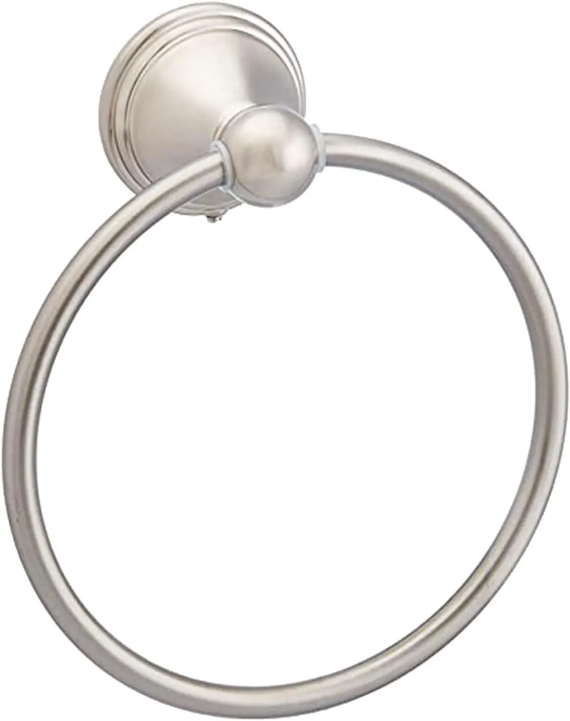 Round Modern Towel Ring, Satin Nickel, 6.5-Inch Width, Wall Mounted
Round Modern Towel Ring, Satin Nickel, 6.5-Inch Width, Wall Mounted