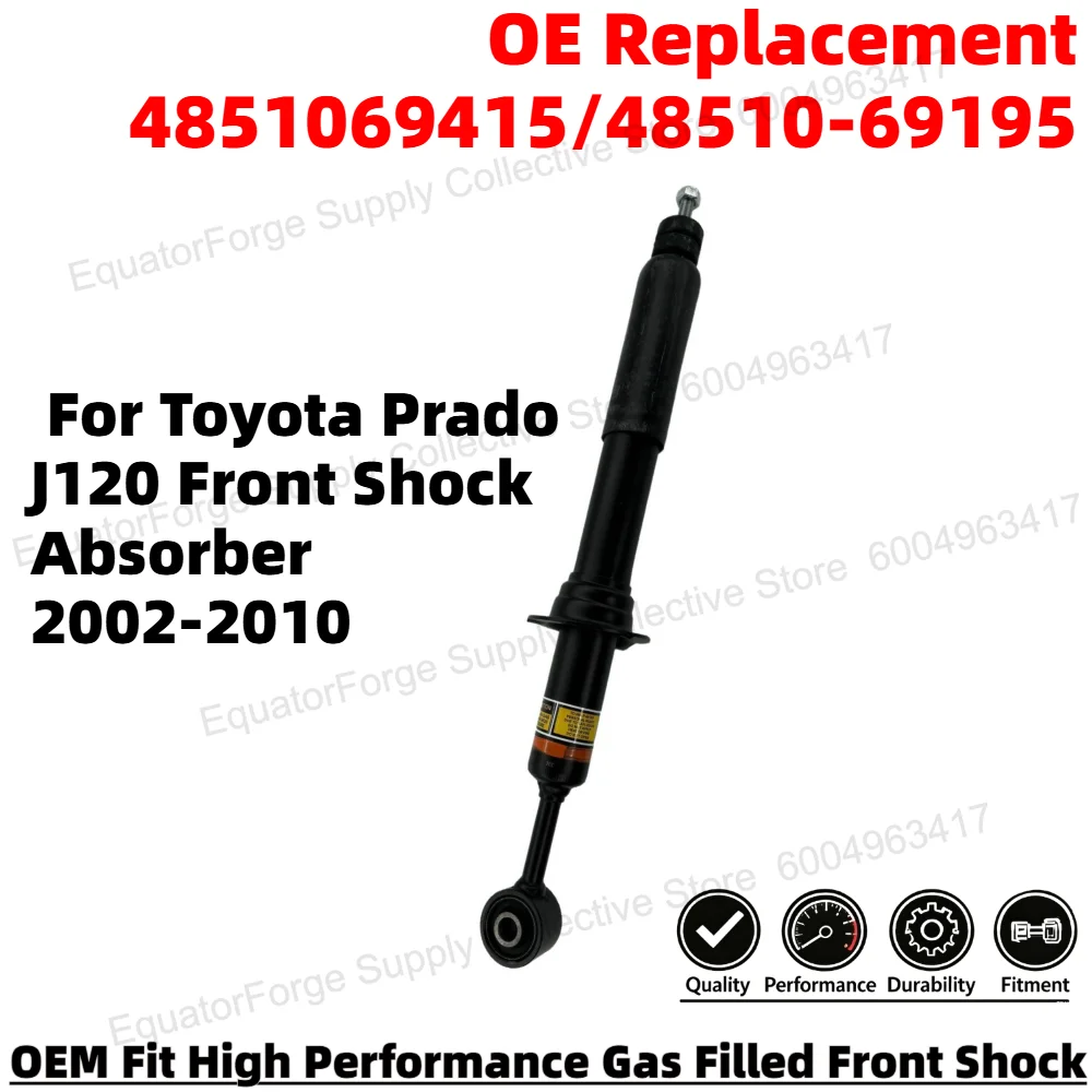 Direct Fit High Stability Premium Reliable Front Shock Absorber for Toyota Prado J120 OE Number 4851069415/48510-69195
Direct Fit High Stability Premium Reliable Front Shock Absorber for Toyota Prado J120 OE Number 4851069415/48510-69195