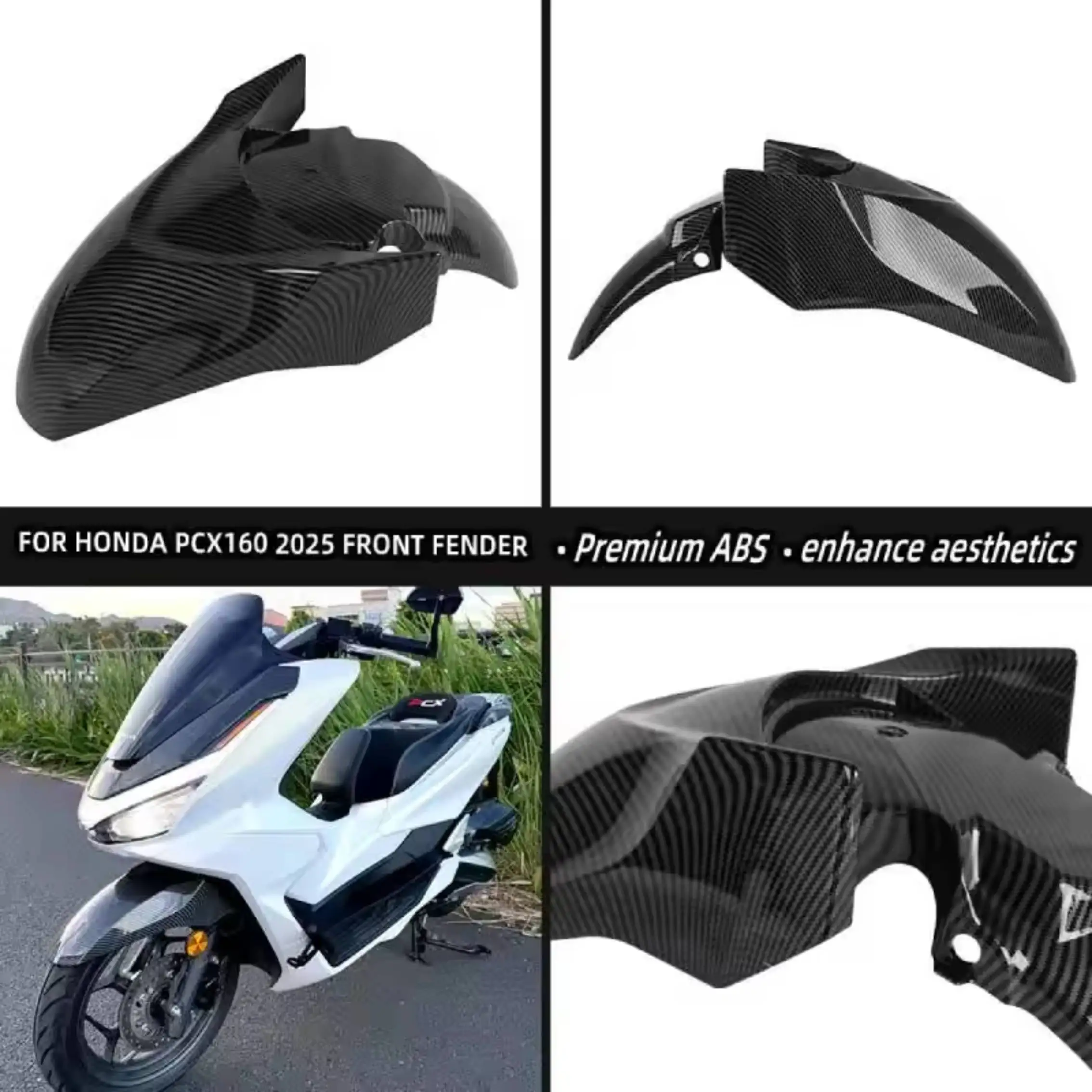 For Honda PCX160 2021-2025 Motorcycle Water Splash Protection Cover Front Fender Carbon Fiber Pattern Front Wheel Mudguard
For Honda PCX160 2021-2025 Motorcycle Water Splash Protection Cover Front Fender Carbon Fiber Pattern Front Wheel Mudguard