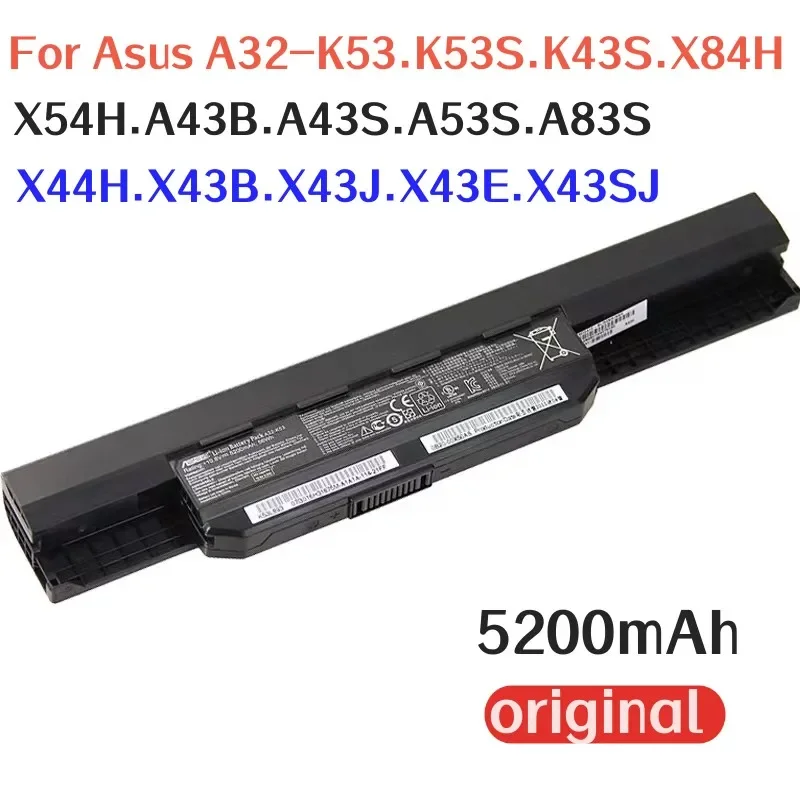 100% Оригинальный аккумулятор для ноутбука Asus A32-K53 K53S K43S X84H X54H A43B A43S A53S A83S X44H X43B X43J X43E X43SJ
100% Оригинальный аккумулятор для ноутбука Asus A32-K53 K53S K43S X84H X54H A43B A43S A53S A83S X44H X43B X43J X43E X43SJ