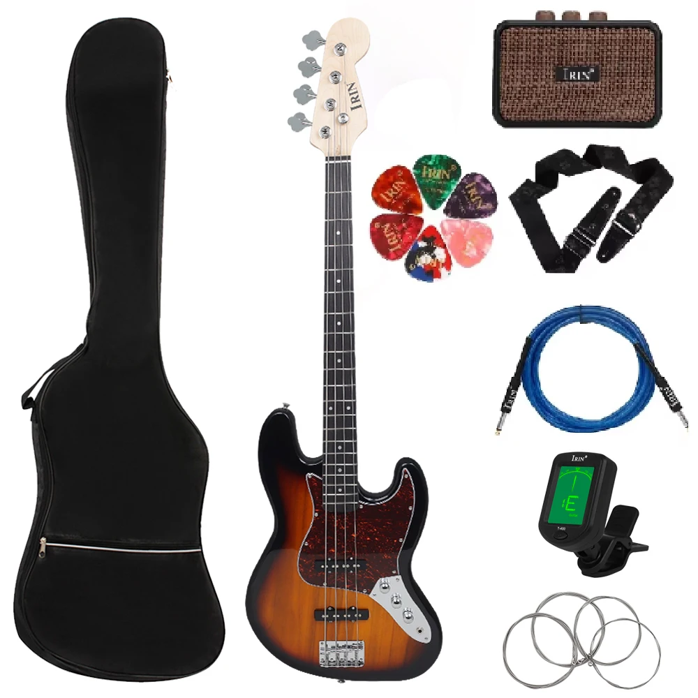 IRIN Sunset Electric Bass 20 Frets Sapele Electric Bass Guitarra 4 Strings Guitar with Tuner Strings Capo Effect Pedal Accessory
IRIN Sunset Electric Bass 20 Frets Sapele Electric Bass Guitarra 4 Strings Guitar with Tuner Strings Capo Effect Pedal Accessory