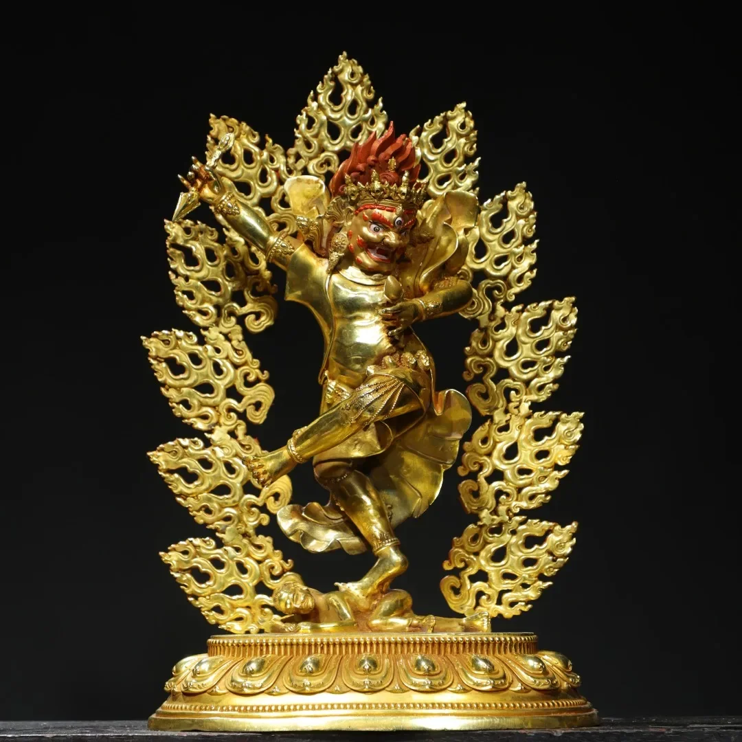 16"Tibetan Temple Collection Old Bronze Gilded Painted Face Puma Vajrayana Buddha Buddha Backlight Lotus Terrace Worship Hall
16"Tibetan Temple Collection Old Bronze Gilded Painted Face Puma Vajrayana Buddha Buddha Backlight Lotus Terrace Worship Hall