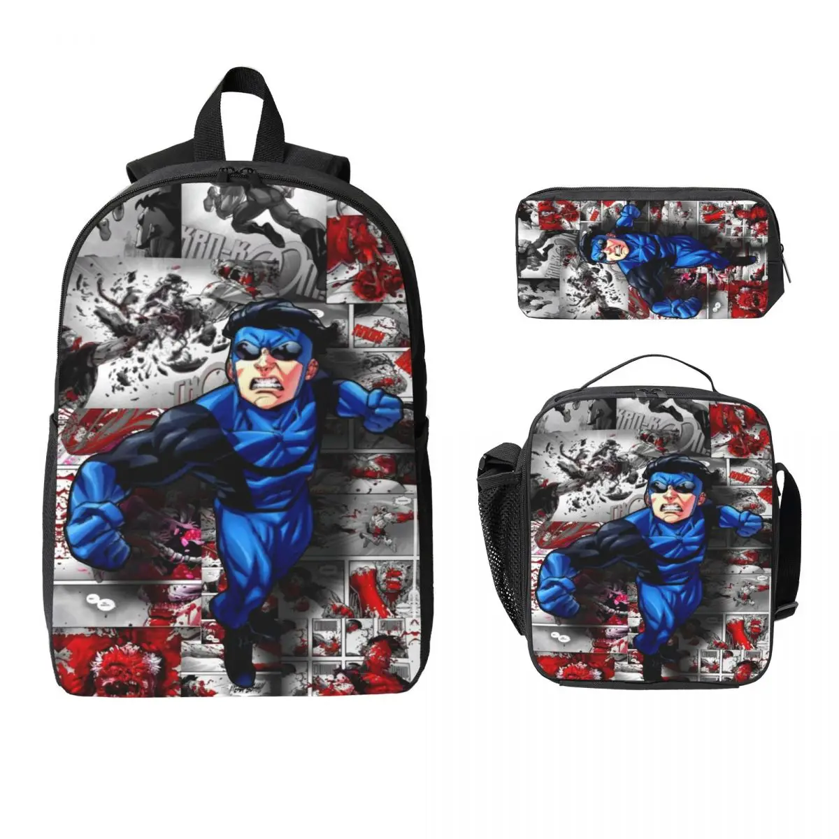 3Pcs Invincible Omniman School bags Set for Boy Girl Pencil Boxes Backpack Sets with Lunch Box For School Students Daypack
3Pcs Invincible Omniman School bags Set for Boy Girl Pencil Boxes Backpack Sets with Lunch Box For School Students Daypack
