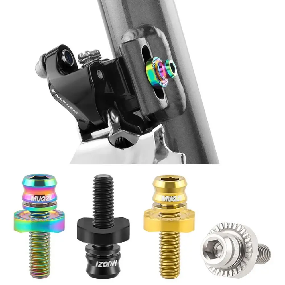 Titanium Alloy Bicycle Front Wheel Fixing Screw Arc-shaped Half Moon Washer Bike Frame Fixing Screws Colorful M5*17mm
Titanium Alloy Bicycle Front Wheel Fixing Screw Arc-shaped Half Moon Washer Bike Frame Fixing Screws Colorful M5*17mm