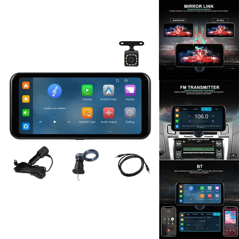 Автомобильный радиоприемник с Bluetooth, беспроводной Carplay, Android, универсальный мультимедиа без камеры
Автомобильный радиоприемник с Bluetooth, беспроводной Carplay, Android, универсальный мультимедиа без камеры